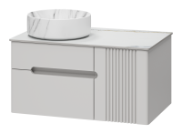 PALLISANDRO - 80 Тумба подвесная с 2 ящ. 1 дв. палисандро + столешница УТ000026126 Brevita