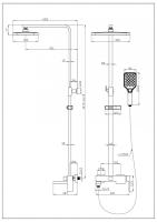 Система душевая ESBANO BASCO (DS-MB) черный матовый
