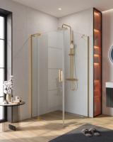 Душевой уголок прямоугольный.     SLIDER-AH-1-100-100/110-C-BORO (1000-1100)x1000x1950 Cezares