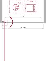 Шторка для ванной 850x1500 UNO-V-1-85/150-P-Cr BELBAGNO