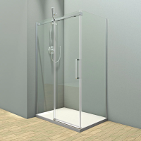 Душевой угол раздвижной прямоугольный 1500х800х1950 RV071-15080PR-01-19C4 Цвет профиля Хром Стекло Прозрачное Veconi