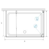 Душевой уголок RGW WA-005-1 (WA-002+Z-060-2) прямоугольный   70* 90*195 351005179-11 профиль Хром стекло Прозрачное 6 мм RGW