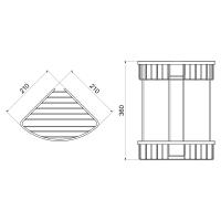 Полка угловая двойная Timo Saona 13082/16 белый матовый