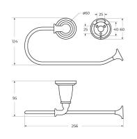Полотенцедержатель настенный цвет Хром AM-E-2606-Cr Art&Max