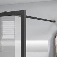 Душевые перегородки Walk-In HС Art  VSW-1HC100CFGM 1000х2000 цвет вороненая сталь стекло прозрачное/рифленое Vincea