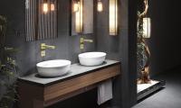 Смеситель для раковины встроенный, сенсорный Timo Selene 2073/17SM золото матовое