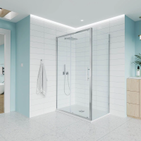 Душевой угол раздвижной E1-SP-CH-11090-01-C9 1100х900x1950 Цвет профиля Хром Стекло  Прозрачное Veconi