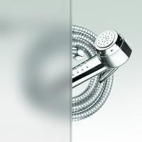 Душевой уголок RGW HO-084B трапеция  100*100*195 350608400-24 профиль Чёрный стекло Сатинат 8 мм RGW