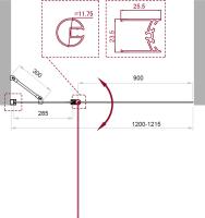 Шторка для ванной 1200x1500 UNO-V-11-120/150-P-Cr BELBAGNO