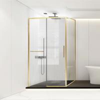 Душевой уголок квадратный/прямоугольный VSR-1SS8015CLG 1500x800x2000 профиль брашированное золото стекло прозрачное VINCEA