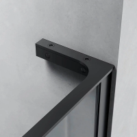 Душевая перегородка 700x2000 KR77B-70-01-C8 цвет профиля Чёрный матовый стекло Прозрачное Veconi