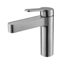 Смеситель для раковины без донного клапана, нержавеющая сталь, исполнение сатин  DEL-LVM-IN BelBagno