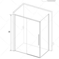 Душевой уголок RGW SV-42 (SV-12 + Z-050-2) прямоугольный  100* 70*195 32324270-011 профиль Хром стекло Прозрачное 6 мм RGW