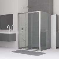Душевой уголок RGW CL-40-1 (CL-11+Z-060-1) прямоугольный  130* 90*185 040940139-011 профиль Хром стекло Прозрачное 4 мм RGW