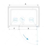 Душевая дверь RGW HO-012 120*195 350601212-11 профиль Хром стекло Прозрачное 8 мм RGW