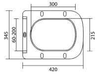 Сиденье дюропластовое с быстросъёмными петлями, механизмом Soft Close UNO BB3105SC BELBAGNO