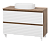 DAKOTA -100 Тумба напольная 2 ящ. (ДСП (Дуб Гал. Белый) + раковина УТ000015495 Brevita