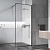 Душевая перегородка Walk-In VSW-1HP800FLGM, 800*2000, вороненая сталь, стекло рифленое Vincea